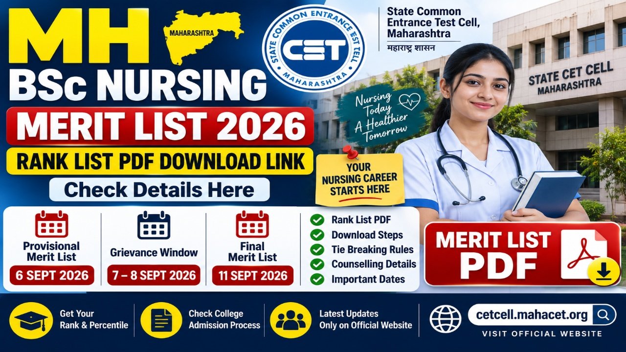 MH BSc Nursing Merit List 2026