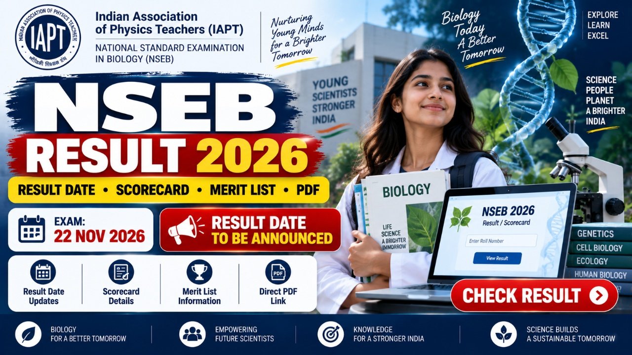 NSEB Result 2026: Result Date, Scorecard, Merit List and PDF