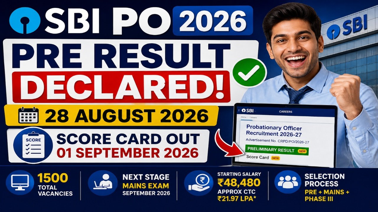 SBI PO Pre Result 2026
