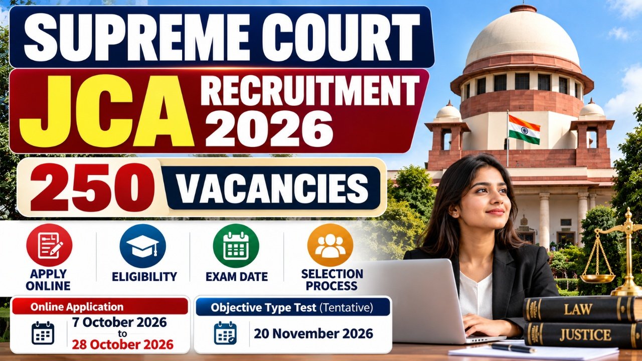 Supreme Court JCA Recruitment 2026